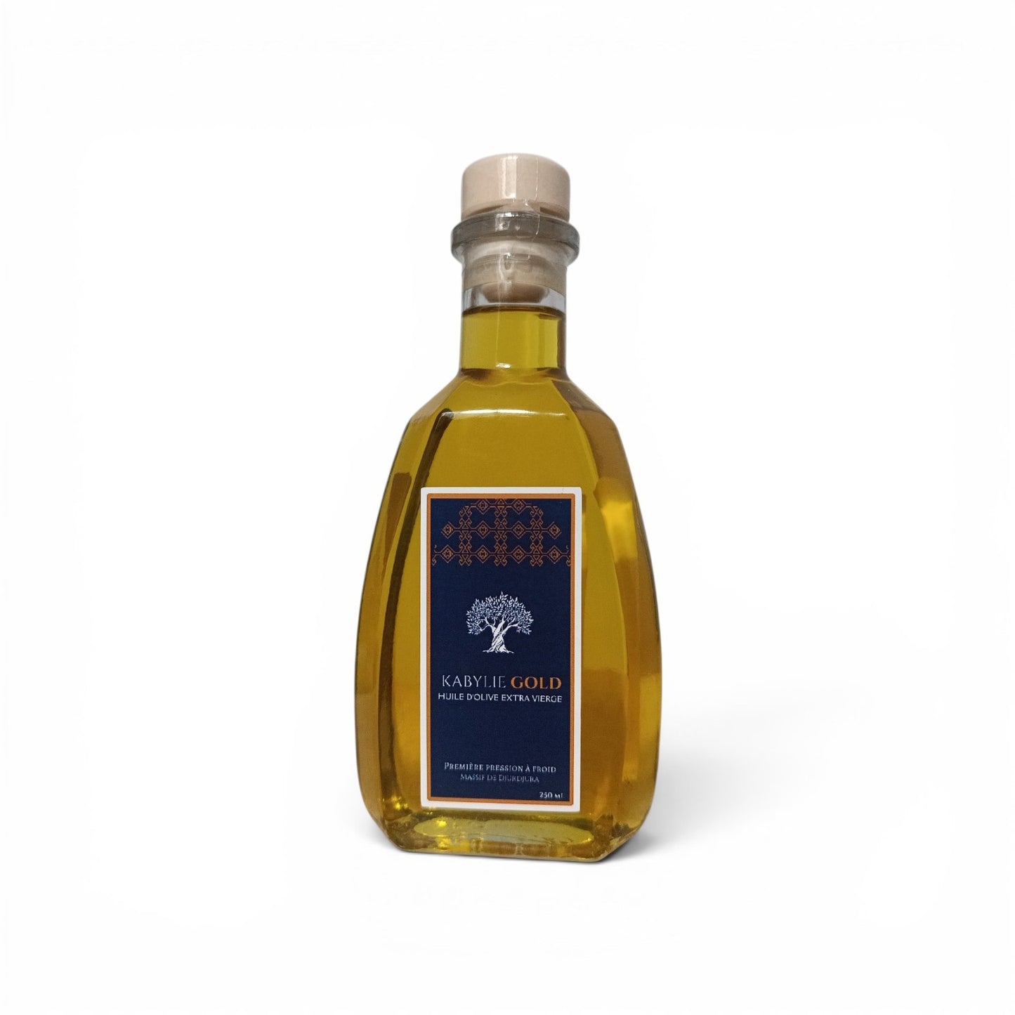 Kabylie Gold Huile d'Olive Extra Vierge, Première Pression à Froid, Massif de Djurdjura, Méthodes Traditionnelles, 250ml