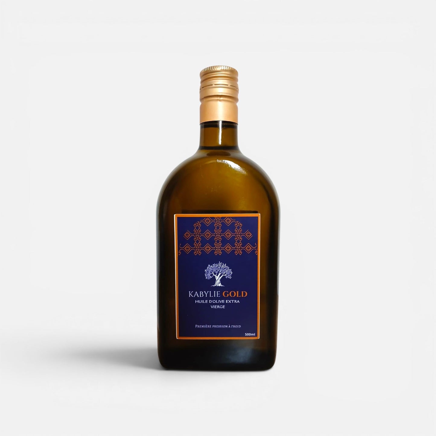 Kabylie Gold Huile d'Olive Extra Vierge, Première Pression à Froid, Massif de Djurdjura, Méthodes Traditionnelles, 500 ml