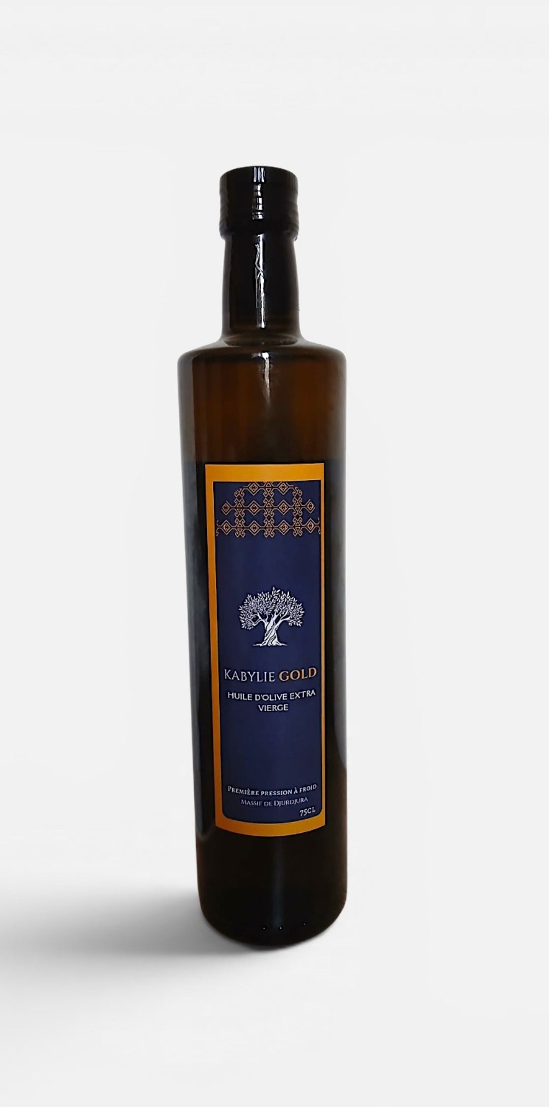 Kabylie Gold Huile d'Olive Extra Vierge, Première Pression à Froid, Massif de Djurdjura, Méthodes Traditionnelles, 750 ml